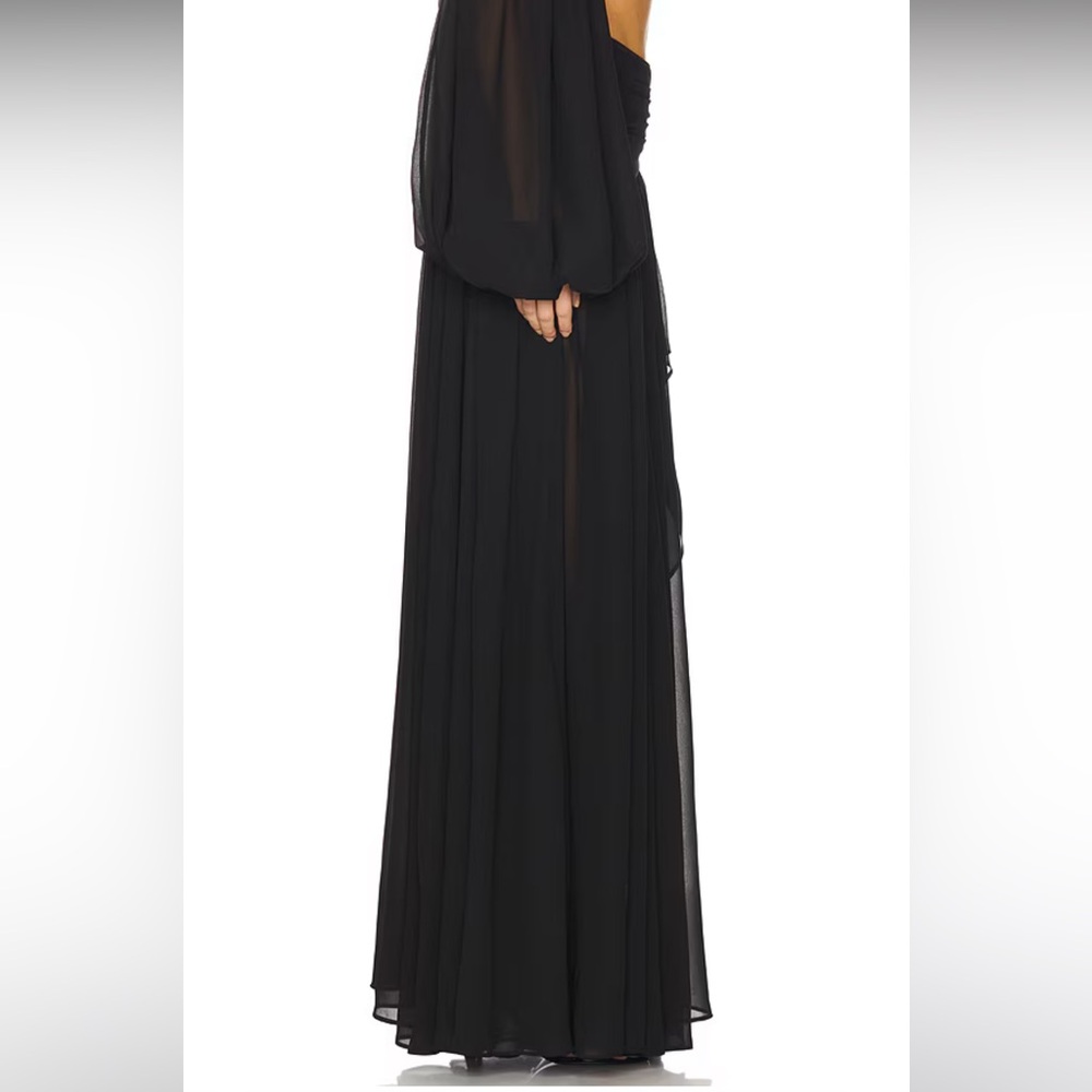 NWOT! Michael Costello x REVOLVE Blair Maxi Skirt in Black - Picture 3 of 9